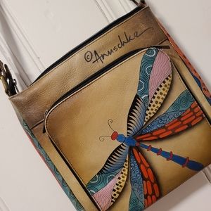 Anna by Anuschka Leather Medium Crossbody Handbag